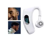 Wireless Bluetooth Headset Sports Music 9D Stereo Headphone In-Ear Earbuds Single White