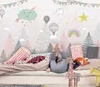 3D Forest Balloon Wallpaper Wall Mural Removable Self-adhesive 804