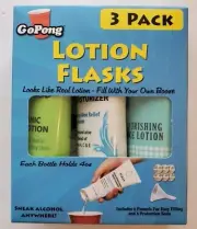 GoPong Hidden Lotion Flask! Sneak Alcohol Anywhere! (3-Pack) NEW