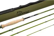 Moonlit 3wt Lunar S2-Glass Fiberglass Fly Fishing Rod (7', 4 Piece, Olive) New 2025 Model