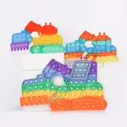 Construction Excavator Push Pop It Fidget Sensory Stress Reliever Press Bubble