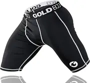 [Gold BJJ] Jiu Jitsu Compression Shorts - Base Layer for Gi and No-Gi Grappling - Martial Arts Short