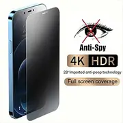 [2 Pack] Screen Protector For Apple iPhone 16 iPhone 15 Pro Max Plus iPhone 14 13 12 11 Pro Max Mini X XR XS Max 8 7 Plus Tempered Glass Privacy Anti-Spy 9H Ha