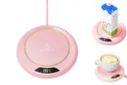 Electric Coffee Mug Warmer USB Cup Heater With 3 Temp Settings-Pink