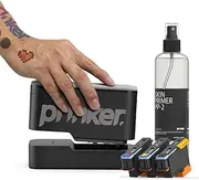 Prinker S Black & Color Temporary Tattoo Printer, Custom Tattoos in Seconds, Water-Resistant and Soap-Washable, Android & iOS Compatible, Color & Black Cosmetic Ink Included
