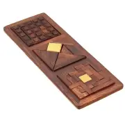 Wooden 3 in 1 Blocks Jigsaw Puzzles for Kids for Fun/Brain Teaser Game