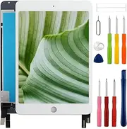 swark LCD Touch Screen Digitizer Assembly Replacement for iPad mini 4 2015 7.9 Inch A1538 A1550 with Improved Repair Tools Kit White