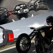 Motorcycle Handlebar Switch Headlight Toggle w/On On Off Push Button for Scooter