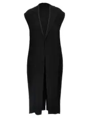 [Issey Miyake] Issey Miyake-Hatching Pleats Gilet Nero-Donna 2