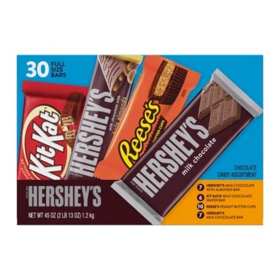 Hershey's, Kit Kat, Reese's 2X Full Size Candy Bars 60ct – Ultimate Variety Pack