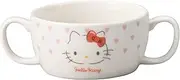 Kaneshotouki 365117 Hello Kitty Two-Handed Soup Cup for Children, Dishware for Children, Brion, Dishwasher Safe, Microwave Safe, Dishware, Kitty Goods, Approx. 8.1 fl oz (230 ml), Pink Heart Made in