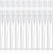 Ptwola Pack of 20 Mini Fine Mist Spray Bottles 10 ml Perfume Atomiser Glass Clear Spray Bottle Empty Glass Portable Small Travel Container Bottles for Perfume, Personal Care Liquid, Cosmetics