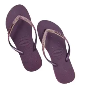 【havaianas 哈瓦仕最優惠】SLIM SPARKLE II 茄紫色(拖鞋 女款 夾腳拖 巴西 夏日必備 海灘拖)