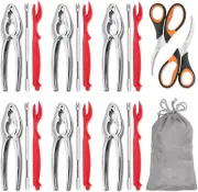 20-Piece Seafood Tools Set Includes 6 Crab Crackers, 6 Lobster Shellers, 6 Crab