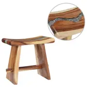 Stool Solid Suar Wood and Polyresin Modern Furniture Home Decor Seating 81647