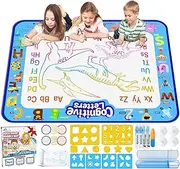 Jasonwell Aqua Water Doodle Mat 40 X 32 Inches Extra Large Magic Drawing Doodling Mat Coloring Mat Educational Toys Gifts for Kids Toddlers Boys Girls Age 3 4 5 6 7 8 Year Old