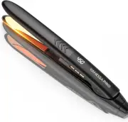 Titanium Flat Iron Hair Straightener Brush 1" Sleek Curls & Straightens Well