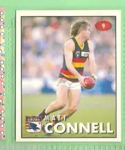1996 AFL SELECT STICKER #9 MATT CONNELL, ADELAIDE CROWS