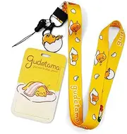 Cute Badge Holder with Lanyard,Anime Lanyard with Cute ID Card Holder,Yellow Neck Lanyard Keys Badges, Rubber Charm Pendant Key Chain Keychains