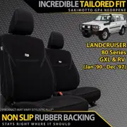 Toyota Landcruiser 80 Series - GXL & RV - GP4 Neoprene 2x Front Seat Covers (Made to Order)