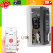 Wehere Key Lock Box Wall Mount, Half Remote Unlock Smart Lockbox for House Key