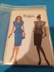 Simplicity Pattern 8120 Misses Fitted Dress Sz 10-14 Uncut