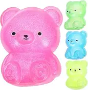 HOOTNEE 4pcs Decompression Small for Prizes Relief Bear Shape Squeeze Stretchy Household Squeeze Compact Cartoon