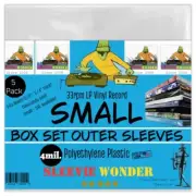 Small Box Set Outer Plastic Sleeves (x5) 4mil Thick - LP Vinyl Record Boxset