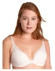 [Passionata] Brooklyn Wired Padded Plunge T-shirt Bra in Talc