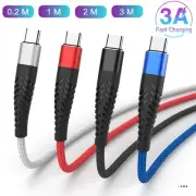 Heavy Duty USB Type C Cable For Samsung S22 S21 S20+ S10E Fast Charger Data Cord
