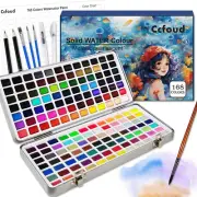 Watercolour Paint Set, 168 High Pigment Watercolor Paint Palettes with with M...