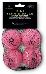 MINI Tennis Balls for Dogs, (4 Pack ) Puppy / Small Dog Balls for Fetch & Exerci