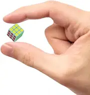 Grekelyrun Mini Speed Cube - Smallest 3x3 Cube Pocket Size 1cm/0.4inches, Problem-Solving Brain Teaser, Color-Matching Puzzle, Fidget Toy & Sensory Puzzle, Easter Basket Stuffers, for Ages 6 & Up