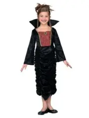Girls Gothic Vampire Queen Costume Vampire Dress