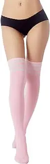 [iB-iP] Women's Navy Stripes Sports Football Style Hold-up Thigh High Long Socks