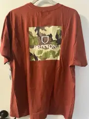 Size Large Brixton Alpha Square T-Shirt - Burnt Henna / Camo