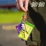 【GIN GIN】透明螢光撞色卡套(行李箱卡套 行李箱吊牌 悠遊卡套 識別證卡套 名片套)