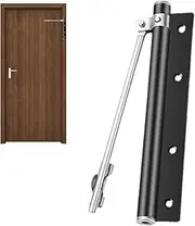 Automatic Door Closer,Stainless Steel Automatic Door Closer Adjustable - Flexible Tension Hydraulic Buffer Self-Closing Door Closer for Study Room, Meeting Room