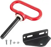 zolyet Universal Heavy Du Magnetic Hitch Pin, Magnet Trailer Gate Pin for Mowers, Lawn Tractors with 2 Bolts -1/2'' R-Clip Red