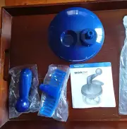 Tupperware Quick Chef Pro System Blue Manual Food Processor Chopper New Unused