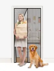 Screen Door Mesh with Full Strip Magnets, Screen Size 36 x 81 Inch, Fit Door ...