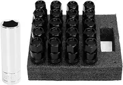 Wheel Lug Bolt Nuts Steel Aluminum Alloy Cone Seat M14X1.25 Car Set (Black)