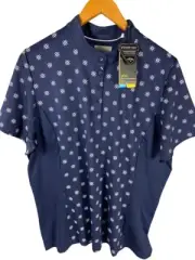 NEW Callaway Swing Tech 5 Button Mandarin Collar Henley Golf Shirt Womens 2XL