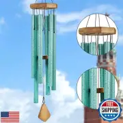 Large Wind Chimes for Outside Deep Tone, Big Wind Chime with Turquoise Finish