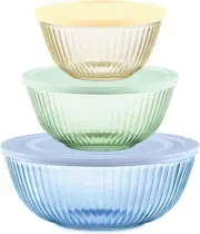 Pyrex Sculpted Tinted 6-PC Full Set, Small/Medium/Large