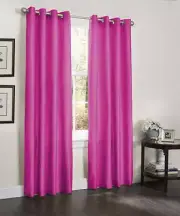TWO BLACKOUT WINDOW ROOM CURTAINS 55x90 LINED HEAVY THICK PANEL ERIN BAMBOO