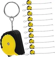 MAGICLULU 12Pcs Mini Retractable Tape Measure Keychain Lightweight Portable Measuring Tape for Easy Measurement for Sewing and DIY Projects Bright Color for Easy Identification