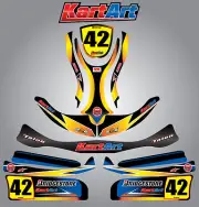 Arrow X1 full custom KART ART sticker kit SUNRISE STYLE / graphics / decals