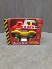 NIB Vintage Tonka Fire Truck 1999 Red White Yellow & Black New In Box 76910