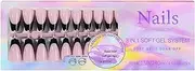 Black French Gel Nail Tips | Press Long Square Nails Tips | Labor-Saving Nail Decorations for Party, Dating, Work, Daily Life, School
